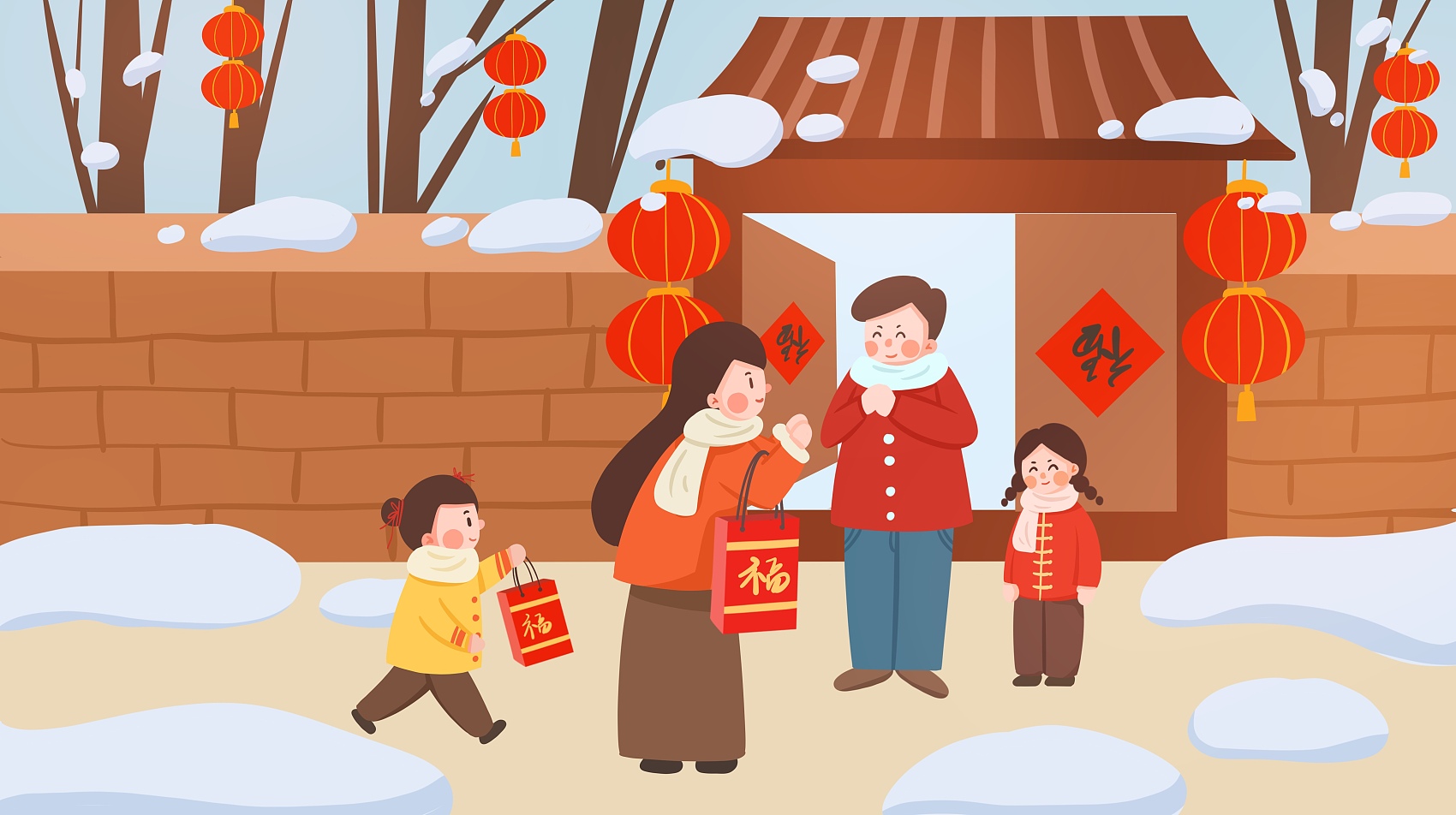 春节走亲访友